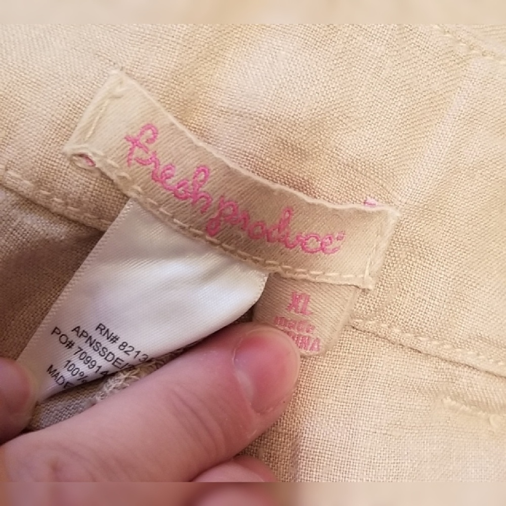 {Fresh Produce} Tan Linen Wide Leg Pants - Picture 4 of 4